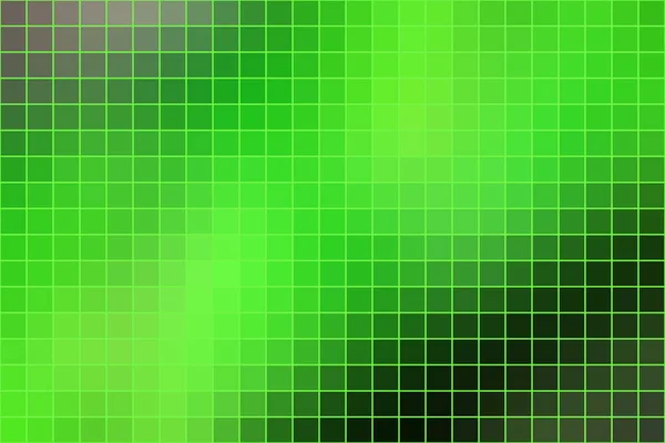 Abstrakte Quadratische Mosaikfliese Grüner Hintergrund Horizontales Format — Stockvektor
