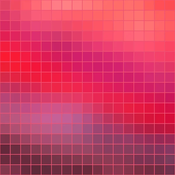 Vettore Astratto Mosaico Rosa Brillante Rosso Mattonelle Sfondo Formato Quadrato — Vettoriale Stock