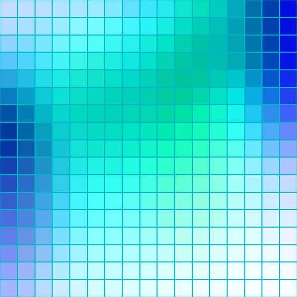 Vector Abstract Mozaïek Helder Blauwe Tegel Achtergrond Vierkant Formaat — Stockvector