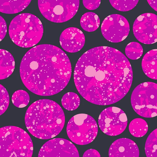 Funky Rosa Und Lila Splatterfarbe Nahtloses Muster Abstrakter Vektorhintergrund Farbenfrohe — Stockvektor