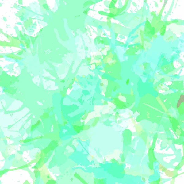 Peinture Artistique Vert Pastel Éclaboussures Format Carré — Image vectorielle