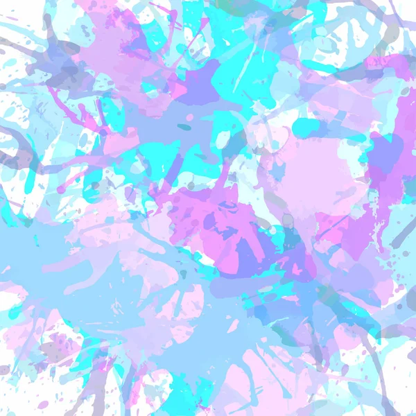 Pastel Colored Blue Pink Artistic Paint Splashes Square Format — Stock Vector