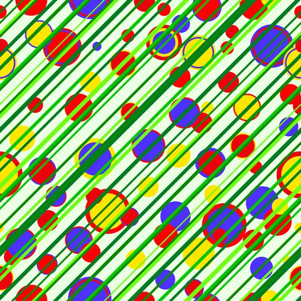 Listras Círculos Abstratos Natal Padrão Sem Costura Retro — Vetor de Stock