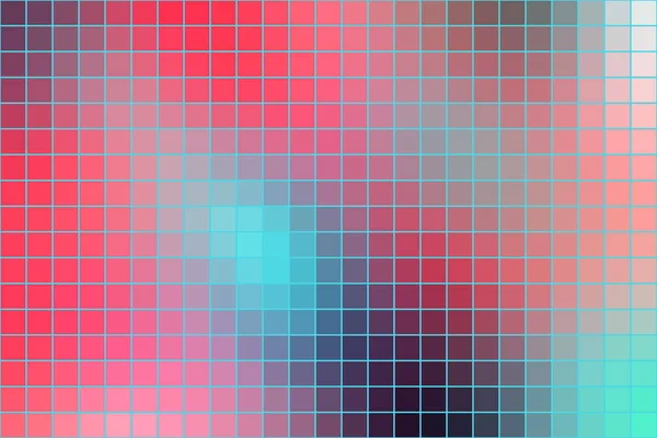 Векторная Абстрактная Квадратная Мозаика Розовый Синий Фон Плитки Горизонтальный Формат — стоковый вектор