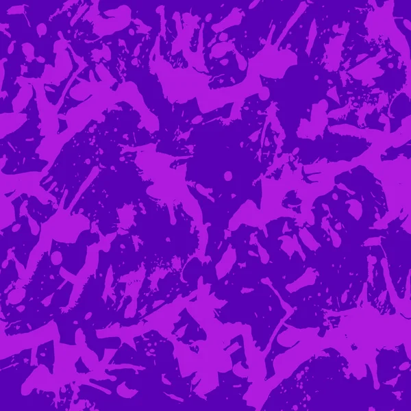 Funky Pintura Púrpura Salpica Patrón Sin Costuras Fondo Abstracto Vector — Vector de stock