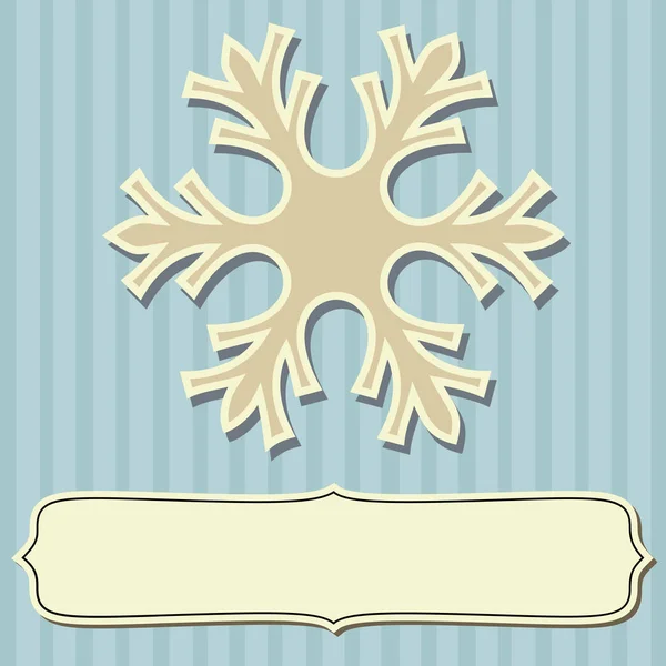 Pastel Colored Frame Paper Cut Snowflake Your Christmas Text — Stock Vector
