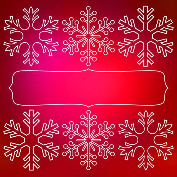 Білі Сніжинки Над Червоним Квадратом Абстрактний Гладкий Розмитий Фон Порожньою — стоковий вектор
