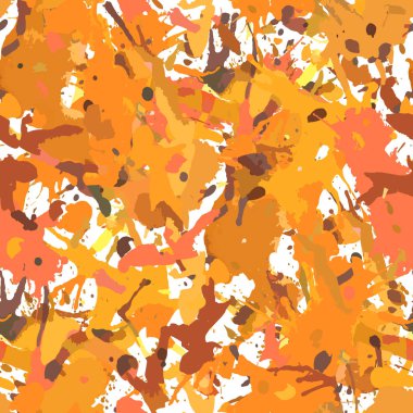 Funky orange boya Dikişsiz desen, soyut vektör arka plan su sıçramalarına. Parlak tasarım duvar kağıdı.