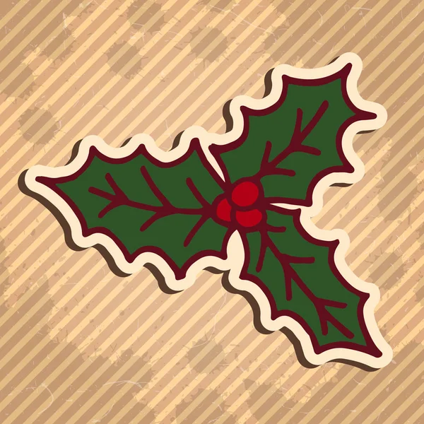 Φύλλα Ελαιόπρινου Χέρι Συρμένο Χριστούγεννα Doodle Σχεδιαστικό Στοιχείο Χειμερινές Διακοπές — Διανυσματικό Αρχείο