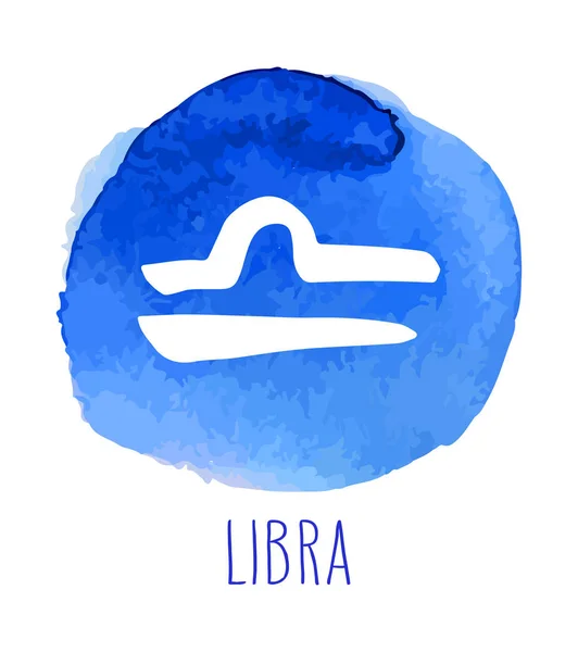 Libra Mão Desenhado Signo Zodíaco Elemento Design Astrologia Ilustração Gráfica — Vetor de Stock