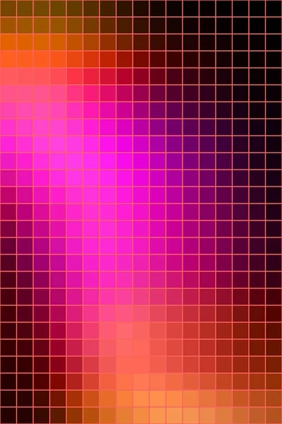 Vector Abstracto Liso Mosaico Cuadrado Vibrante Rosa Naranja Azulejo Fondo — Vector de stock