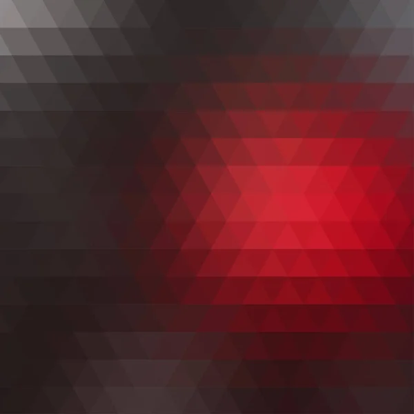Fond Géométrique Abstrait Vectoriel Gris Foncé Rouge Formé Triangles Rangées — Image vectorielle