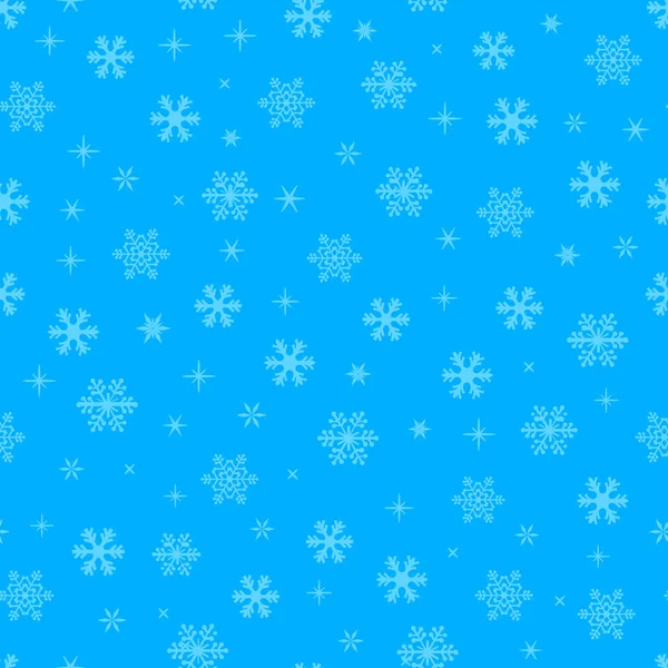 Flocons Neige Bleu Motif Sans Couture Fond Flocons Neige Pour — Image vectorielle