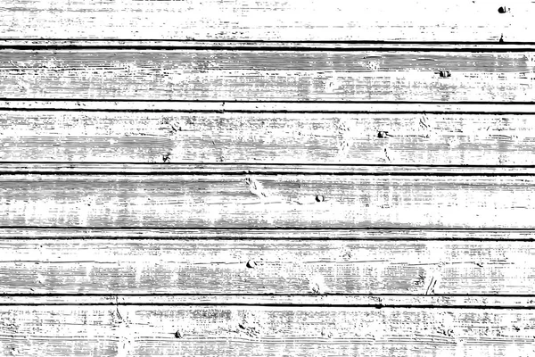 Grunge Wood Overlay Texture Vector Illustration Background Black White Horizontal — Stock Vector