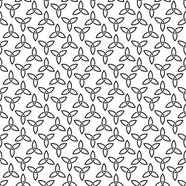 Geleneksel celtic knot sembolmüş sembolleri Dikişsiz desen örgülü. İrlandalı St. Patrick's günü vektör artalanları siyah beyaz.