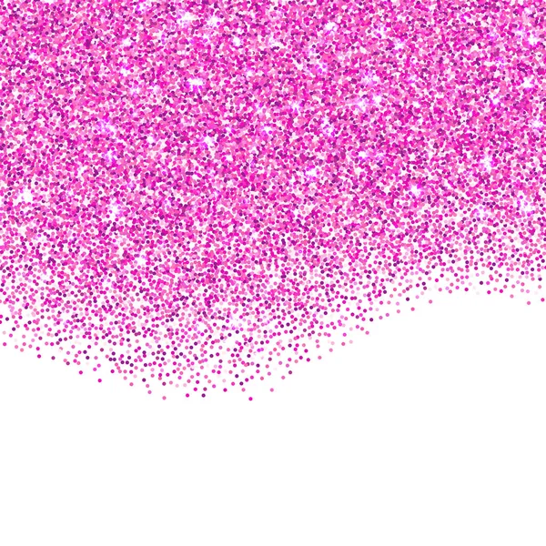 Розовые Блестки Текстуры Волна Границы Белом Фоне Абстрактный Цвет Блеска — стоковый вектор