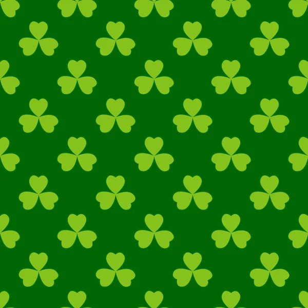 Багаті Зеленого Конюшини Листя Вектор Безшовні Візерунок Природа Весна Фону — стоковий вектор