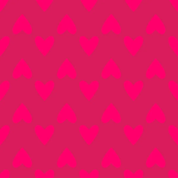 Coeurs Rose Profond Sans Couture Motif Fond Carrelage Saint Valentin — Image vectorielle