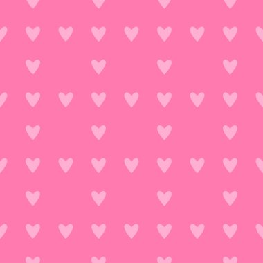 Kusursuz açık pembe kalp deseni. Sevgililer Günü fayans arka planı. Romantik vektör deseni.