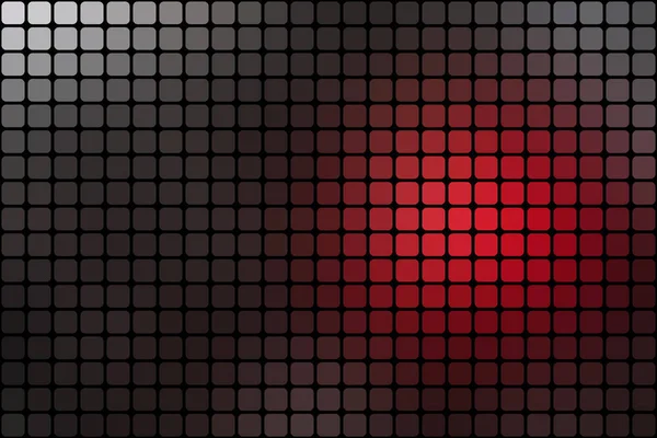 Abstract Vector Black Red Mosaic Background Square Tiles Black Horizontal — Stock Vector