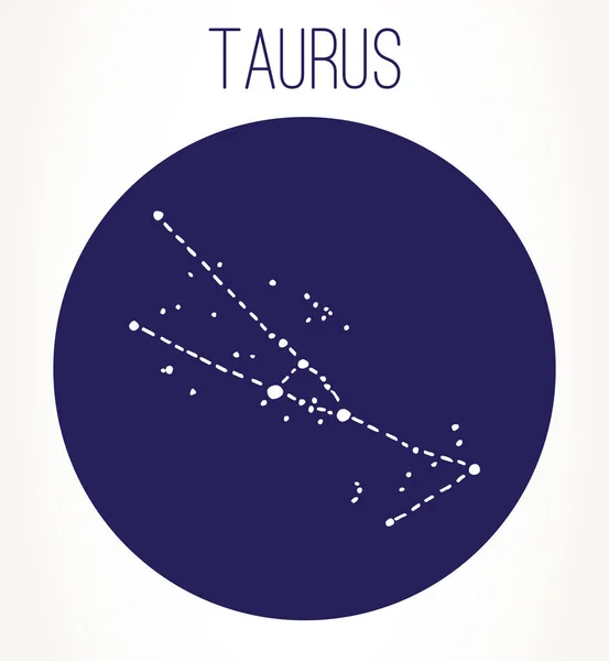 Taureau Dessiné Main Constellation Signe Zodiaque Illustration Graphique Vectorielle Astrologie — Image vectorielle