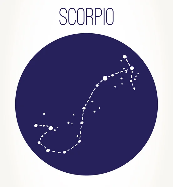 Escorpião Mão Desenhada Constelação Signo Zodíaco Vetor Gráfico Astrologia Ilustração — Vetor de Stock
