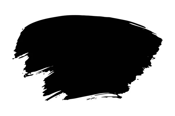Umělecké Grunge Tahy Štětcem Černé Izolované Přes Bílé Pozadí Obrázek — Stockový vektor
