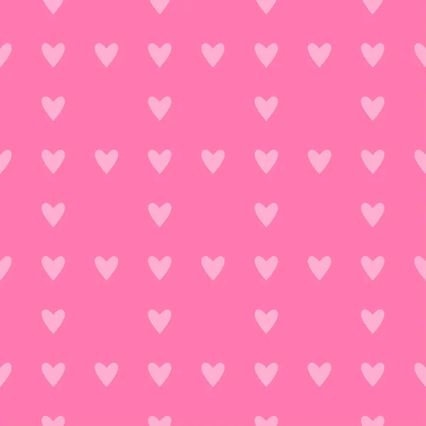 无缝隙的浅粉色心形图案 情人节的瓷砖背景 浪漫的矢量模式 — 图库矢量图片
