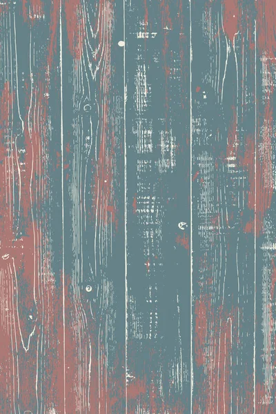 木覆盖垂直纹理 向量例证背景在柔和的米色 Teal 和红色 自然乡村苦恼的背景 — 图库矢量图片