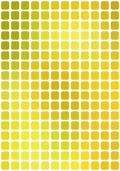 Vector Abstract Yellow Mosaic Background Rounded Square Tiles White Vertical — Stock Vector