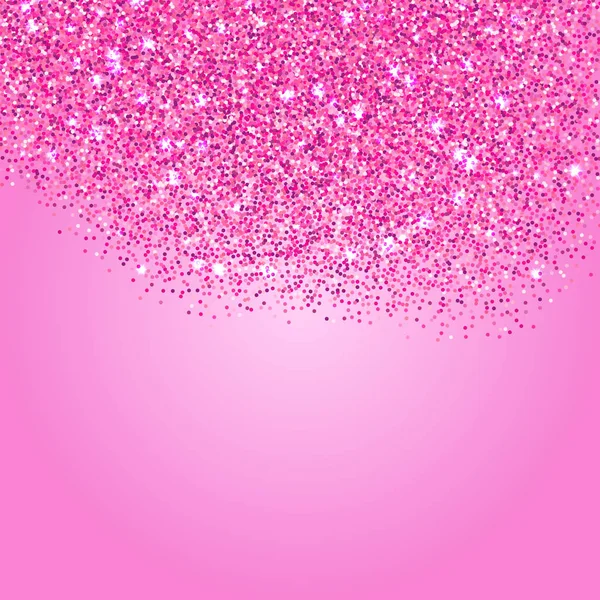 Roze Glitter Textuur Grens Abstracte Gouden Sparkles Van Confetti Heldere — Stockvector