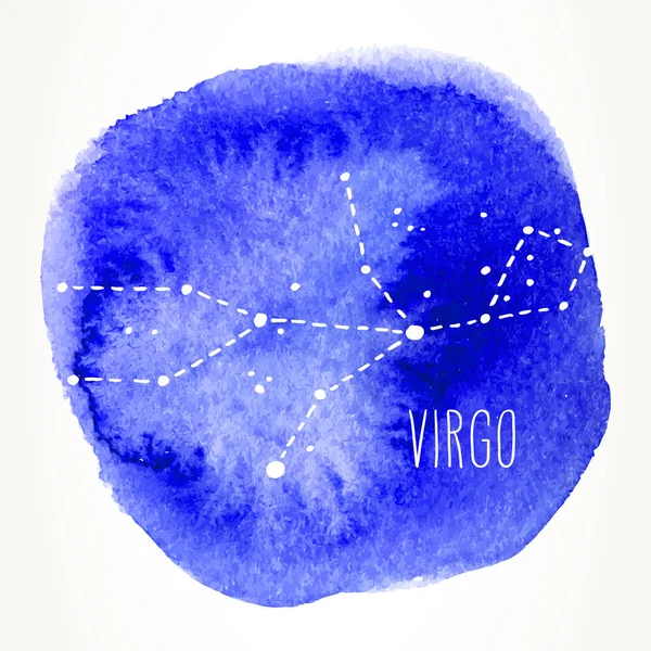 Virgo stjärn tecken handritad konstellation — Stock vektor
