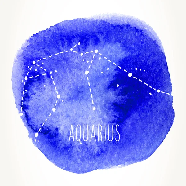 Waterman Zodiac Sign hand getekend Constellation — Stockvector