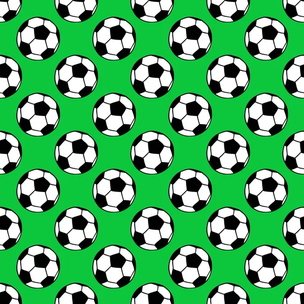 Ποδόσφαιρο, μπάλες ποδοσφαίρου απρόσκοπτη μοτίβο — Διανυσματικό Αρχείο