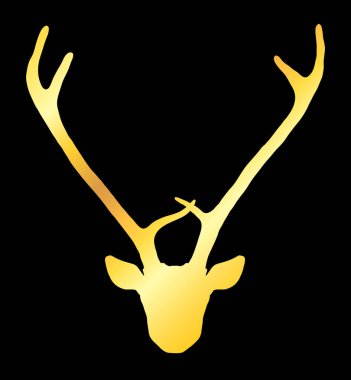 El çizilmiş geyik kafası kabile tarzı