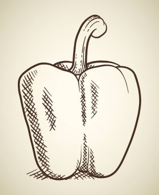 Tatlı biber sebze illüstrasyon