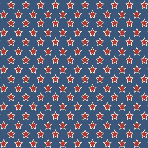 American stars seamless pattern — Stock Vector