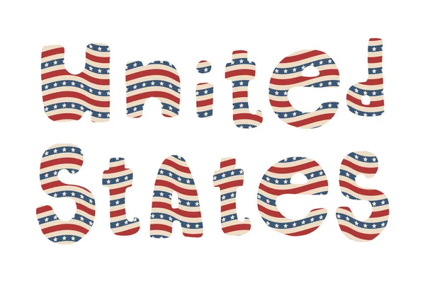 Lettrage patriotique américain — Image vectorielle