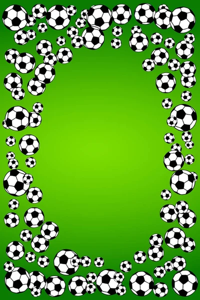 Voetbal, voetbal ballen achtergrond illustratie — Stockvector