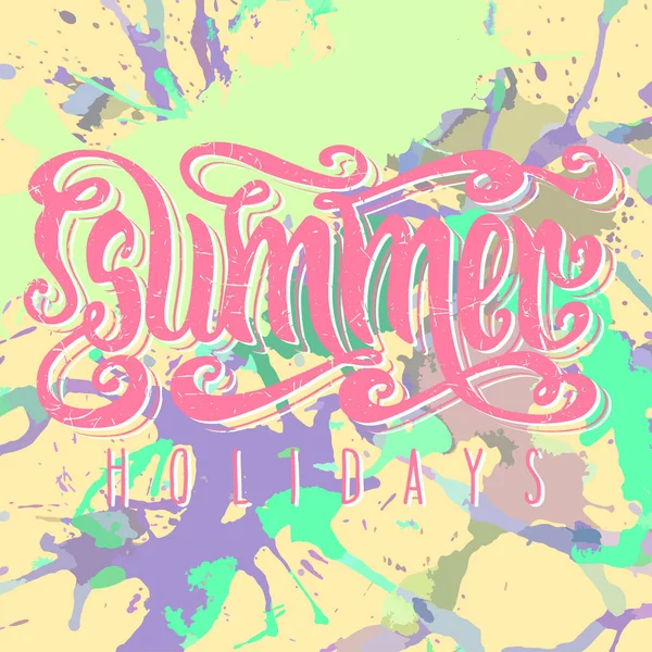 Zomer Paint splash vakantie — Stockvector