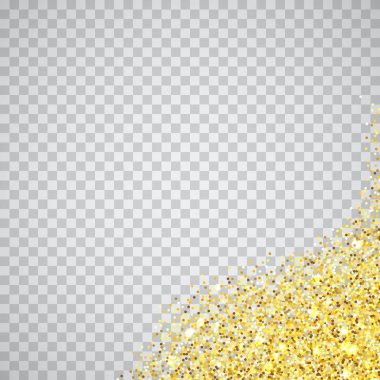 Altın glitter dokulu kenarlık