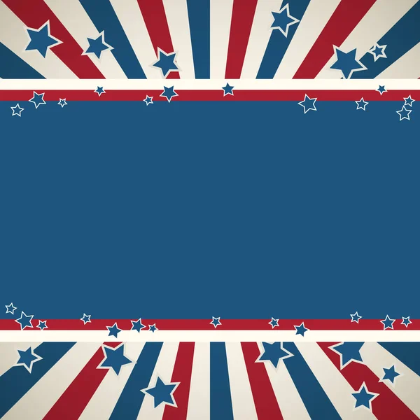 Americká Vlajka Vlastenecké Pozadí Spojené Státy Prázdný Snímek Prostorem Pro — Stockový vektor