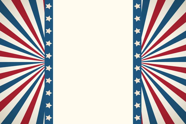 Sfondo Patriottico Bandiera Americana Stati Uniti Cornice Vuota Con Spazio — Vettoriale Stock