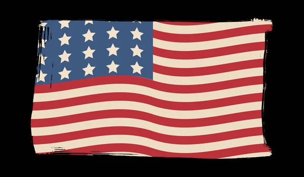 Bandiera americana illustrazione patriottica — Vettoriale Stock