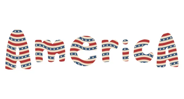 Lettrage patriotique américain — Image vectorielle