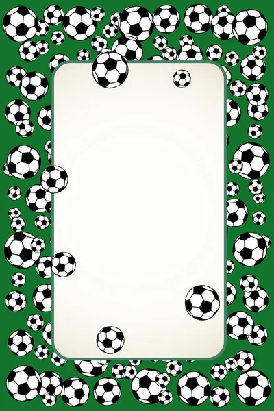 Футбол, футбольні м'ячі фонова ілюстрація — стоковий вектор