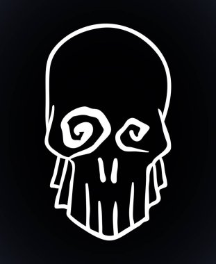 Cadılar Bayramı kafatası tasarım elemanı