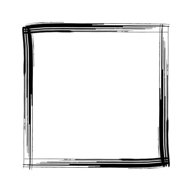 Elle çizilmiş kare çerçeve