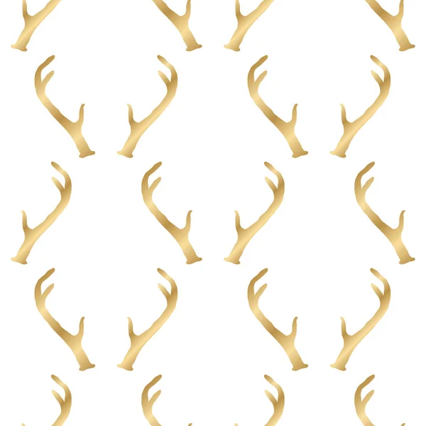 Seamless pattern with deer antlers — Stock Vector