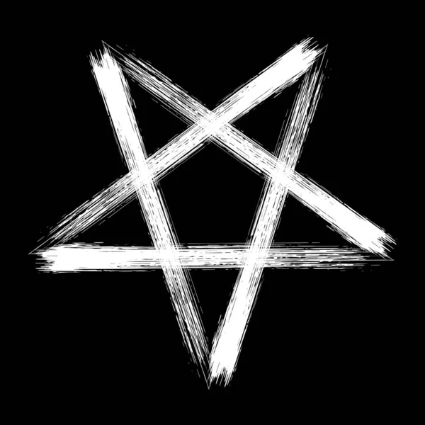 Fordított Pentagram okkult szimbólum — Stock Vector